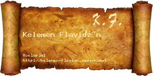 Kelemen Flavián névjegykártya